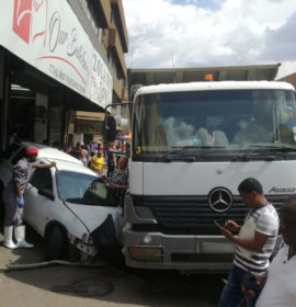 An apparent cardiac event results in collision with three vehicles on West Burger Road in Bloemfontein