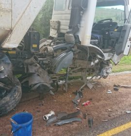 Man left seriously injured following collision between bakkie and truck in Paarl