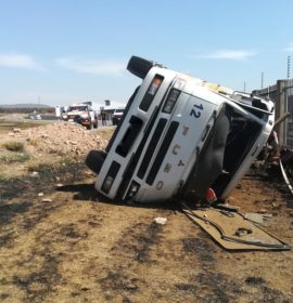 Truck rollover on the N4 in Pretoria