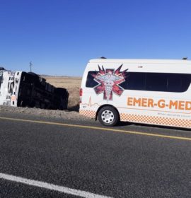 Truck rollover leaves driver injured on the N8 near Kimberley