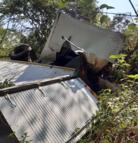A truck has overturned on the George’s Valley road (R528) leaving one injured