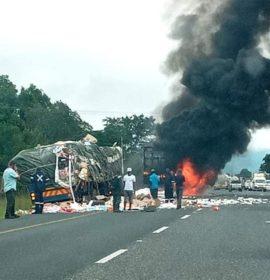 Collision involving two trucks on the N1