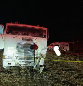 Fatal collision between truck and taxi on the R50 towards Delmas, Bronkhorstspruit, Gauteng.