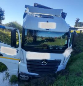 One injured in a truck collision on the N3 in Harrismith