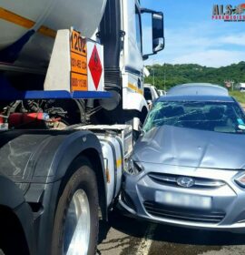 Three injured in a collision with a truck on the M7 at the N2 interchange