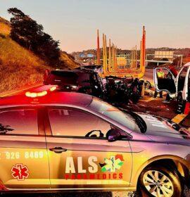 One person seriously injured when crashing into the rear of a truck on the N3 Outgoing as Spaghetti Junction