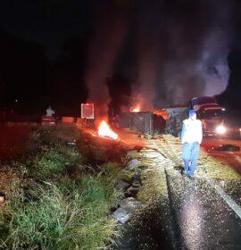 KZN: One injured in fiery truck crash