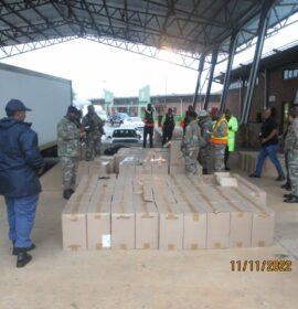 Truck stopped and smuggled contraband confiscated