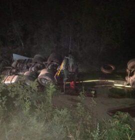 Truck crashes into a hippopotamus on the R33 between Vaalwater and Modimolle