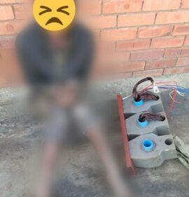 Suspect arrested while stripping copper cables at Malvern