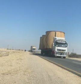 Abnormal load on the B2 route approximately 20 kms from Usakos