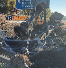 The N1 North is closed for the recovery of a truck that was on fire