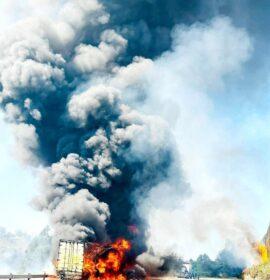 Truck fire on the N3 Durban Cliffdale