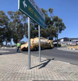 Dead humpback whale transported through Constantia