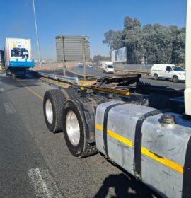 Truck on fire causing traffic delays on the N3 direction north, at the Geldenhuys interchange