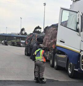 Foreign truck drivers charged, and trucks with worn-out tyres impounded