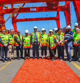 Transport Minister unveils the new Ship-to-Shore (STS) cranes at the Durban Container Terminal (DCT) Pier 2