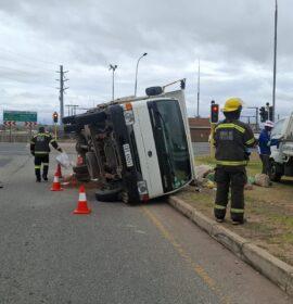 Truck rolls at an intersection at Dana Bay