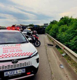 Truck rollover on the N3 Durban-bound highway, just before the M7 exit in Pinetown