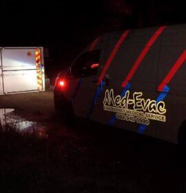 Fortunate escape from injury on a truck rollover near Bushy Vales