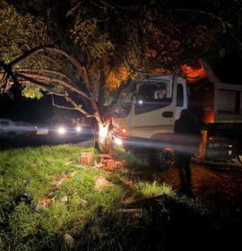 Suspect arrested for the theft of a construction vehicle
