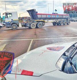 Collision on Solomon Mahlangu Drive close to Castle Gate shopping centre in Waterkloof Ridge