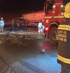 Accident reported along the N12 involving a LPG Tanker