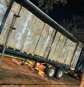 Suspect found transporting a large consignment of suspected illicit cigarettes