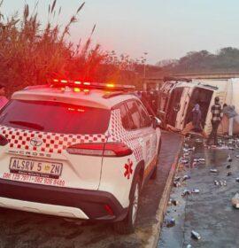 A truck has been involved in a crash on Booth Road near the N2 Bridge