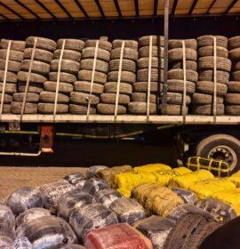 A truck carrying a substantial quantity of suspected dagga intercepted at the Oshoek Port of Entry, in Mpumalanga