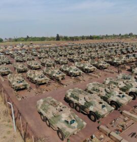 Stabling parade held at B-Park, South African Army Combat Training Centre