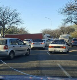A truck breakdown affecting traffic in Polokwane