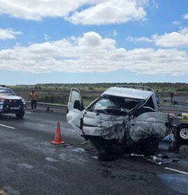A major oil spill occurred after a collision on the R27