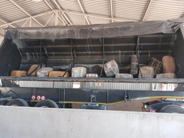 Suspect arrested following information about a truck loaded with dagga at NWK Buhrmannsdrif Grain Silo in Mahikeng