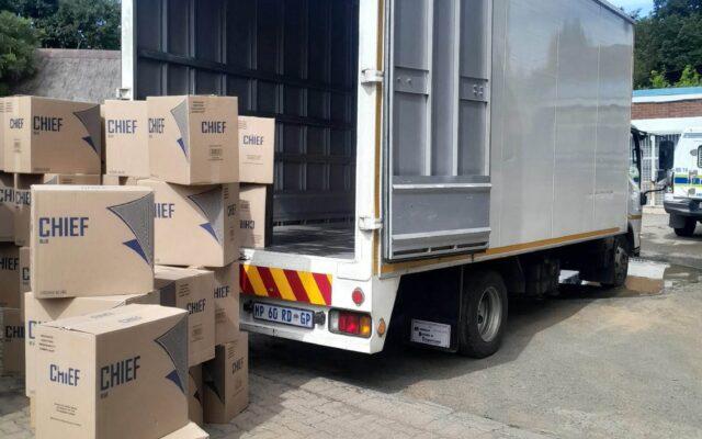 Illicit cigarettes seized from a truck travelling towards Bloemfontein